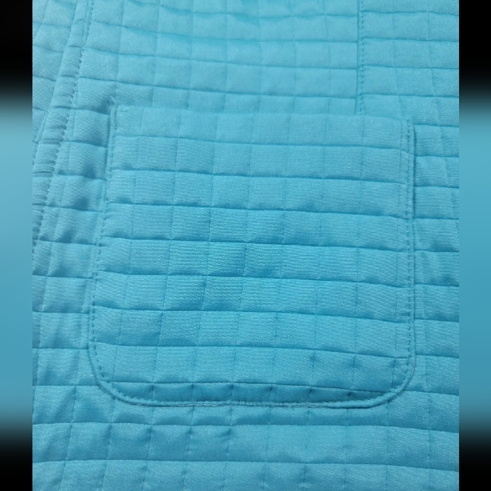Harve Benard Collection Teal Quilted Jacket Size 14 - Picture 2 of 9
